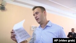 Ռուսաստան - Ալեքսեյ Նավալնին քվեարկում է ընտրություններում, Մոսկվա, 8-ը սեպտեմբերի, 2019թ․