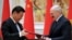 Кытай жана Беларус лидерлери. Минск, 10-май, 2015-жыл. 