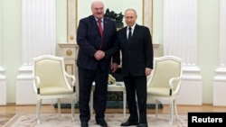 Ռուսաստանի նախագահ Վլադիմիր Պուտինը Կրեմլում ընդունում է Բելառուսի նախագահ Ալեքսանդր Լուկաշենկոյին, Մոսկվա, 12-ը ապրիլի, 2024թ.