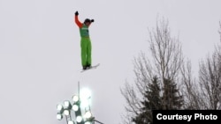 Станіслаў Гладчанка падчас этапу Кубку сьвету ў Раўбічах (фота Ўладзімера Несьцяровіча)