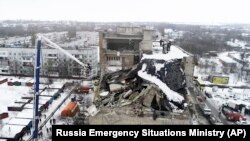 Шахты шаарындагы газ жарылган үй. 14-январь, 2019-жыл. 