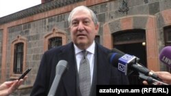 Президент Армении Армен Саркисян в Гюмри, 8 ноября 2018 г.