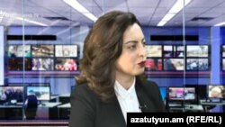 Депутат фракции «Елк» Лена Назарян в студии Азатутюн ТВ (архив)