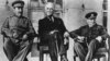 Иран - (слева направо) советский лидер Иосиф Сталин, президент США Франклин Рузвельт и премьер-министр Великобритании Уинстон Черчилль на конференции в Тегеране, ноябрь-декабрь 1943 г.