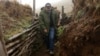 Nagorno-Karabakh - Armenian Prime Minister Nikol Pashinian walks through Karabakh Armenian trenches on "the line of contact" with Azerbaijan, September 18, 2018.