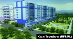 Эскиз дома, в котором планируется доступное жилье. Алматы, 15 ноября 2012 года.