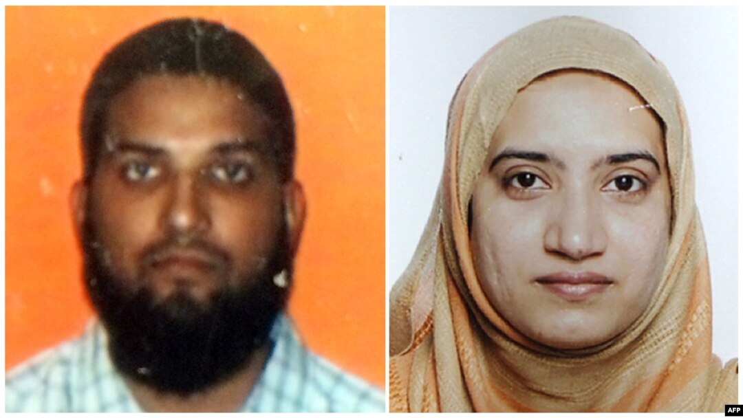 Syed Rizwan Farook (left) and Tashfeen Malik (combo photo)