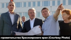 Губернатор края Александр Усс и мэр Красноярска Сергей Еремин