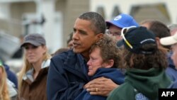 Президент Обама Нью-Жерси штатында кырсыктан жабыркагандар менен жолугушту