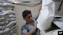 Газага жиберилген гуманитардык жардам.