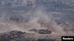 Իսրայելի ԶՈՒ տանկերը Գազայի հատվածի հյուսիսում, ապրիլ, 2025թ.