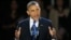 U.S. -- President Barack Obama delivers his victory speech after being reelected for a second term at McCormick Place in Chicago, 07Nov2012