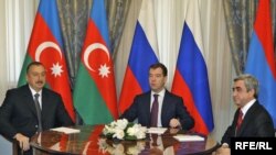 Трехсторонняя встреча президентов России, Армении и Азербайджана в Сочи. 25 января 2010 г. 