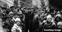 Ленин и Троцкий на Красной площади, 2-я годовщина Октябрьской революции