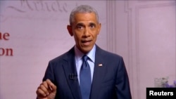 ԱՄՆ 44-րդ նախագահ Բարաք Օբաման տեսաուղերձով դիմում է Դեմոկրատական կուսակցության համագումարի պատվիրակներին, 19-ը օգոստոսի, 2020թ.