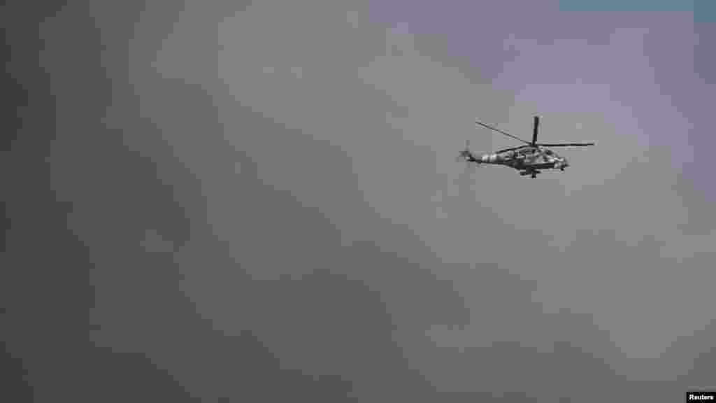 Український МІ-24 над Слов&#39;янськом