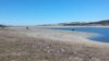 Обмелевшее Симферопольское водохранилище. Июнь 2020 года