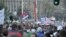 Protesters in Belgrade on April 5