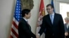 U.S. Deputy Assistant Secretary of State Hoyt Brian Yee (left) meets Serbian Prime Minister Aleksandar Vucic in Belgrade
