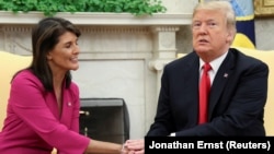 Трамп и Хейли (2018 год)