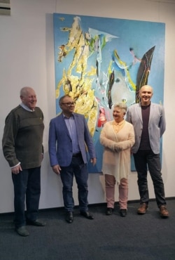 Організатори проєкту «Століття української абстракції»: Дмитро Горбачов, Костянтин Кожемяка, Діана Клочко, Петро Бевза