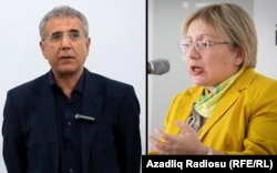 Leyla Yunus (sağda) və İntiqam Əliyev
