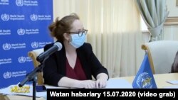 Брифинг по итогам визита миссии Европейского регионального бюро ВОЗ в Туркменистан, Ашхабад, 15 июля, 2020.