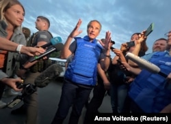 Рафаэль Гросси во время визита на оккупированную Россией Запорожскую АЭС, 1 сентября 2022 года