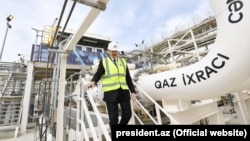 Prezident İlham Əliyev Cənub Qaz Dəhlizinin rəsmi açılışında.