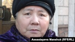 Пенсионерка Шолпан Антаева. Алматы, 28 ноября 2013 года.