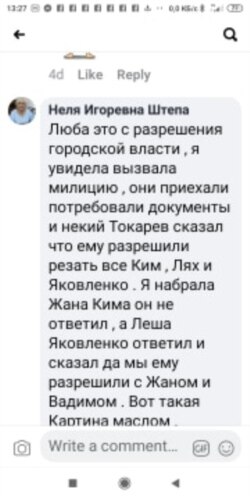 Удалённый комментарий Нели Штепы