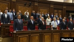 Armenia - Deputies from the Republican Party of Armenia attend a parliament session in Yerevan, 10 September 2018.