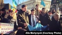 Алла Мартинюк на Майдані, 2014 рік