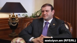 Armenia -- Yerevan mayor Taron Markarian in an interview with RFE/RL Armenian Service, Yerevan, 03Mar2012