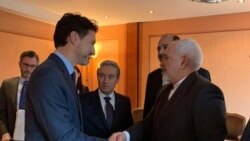 جستن ترودو صدراعظم کانادا با محمد جواد ظریف وزیرخارجۀ ایران