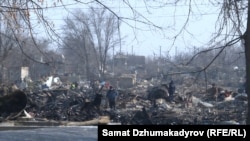 Кыйраган учактын калдыктары