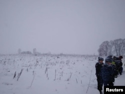 На месте крушения.