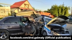 Алматы облысында болған жол-көлік оқиғасы. 25 мамыр, 2020 жыл. Жол полициясы архивіндегі фото.