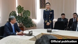 Башкы прокуратуранын имаратынын ачылышында. 2013-жыл