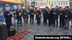 Організатори акції зачитали імена 85 дітей, які загинули під час Голодомору, Прага, 4 листопада 2018 року