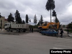 Xaçmazdakı Rəsulzadə küçəsində istirahət parkı salınır.