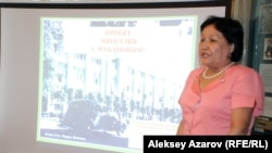 Гульнара Кудабаева, руководитель проекта «Прогулки с Мукановым». Алматы, 29 апреля 2015 года.