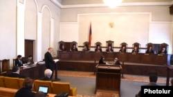 Armenia -- A Constitutional Court hearing in Yerevan, April 25, 2017.