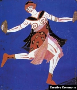 Александра Экстер. Эскиз костюма к спектаклю "Фамира Кифаред"