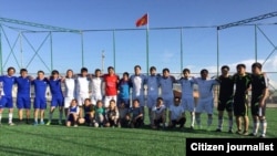 Футбольное поле в Джалал-Абаде.