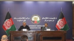 کنفرانس مطبوعاتی فیروزالدین فیروز وزیر صحت عامه افغانستان با داود الطاف نماینده سازمان صحی جهان حین کنفرانس مطبوعاتی در کابل.