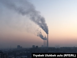 Бишкектин борборунан ЖЭБдин кыш мезгилиндеги көрүнүшү. 2020-жыл.