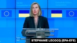 Верховний представник ЄС із закордонних справ Федеріка Моґеріні. Брюссель, 17 грудня 2018 року
