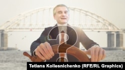 Сергей Аксенов у руля управления аннексированным Крымом. Коллаж