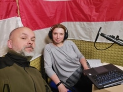 У кіеўскай студыі беларускага радыё Wnet з польскім калегам Паўлам Бабаловічам